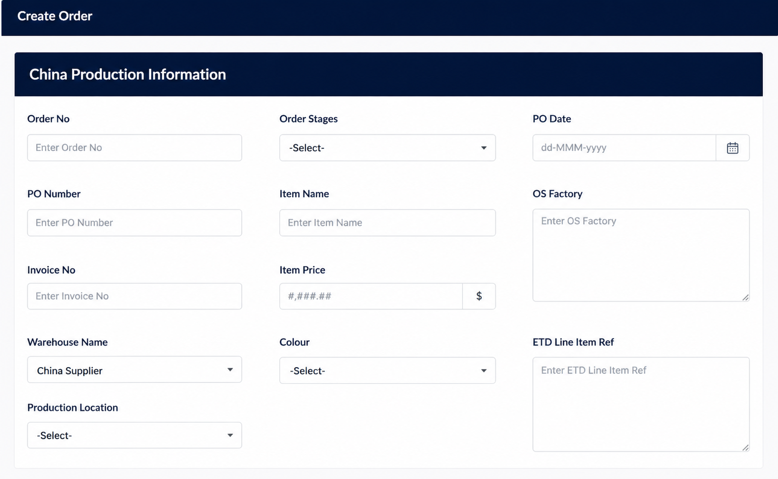 create order